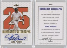 2011 Leaf Legends of Sport Numeration Auto Gold /25 Rafael Palmeiro #NU-16 Auto
