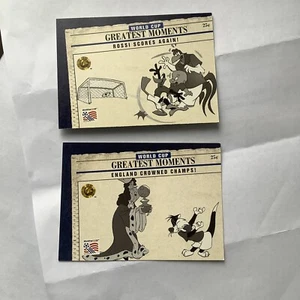 1994 Upper Deck World Cup Looney Tunes Cards Greatest Moments Rossi & Hurst WB1 - Picture 1 of 2