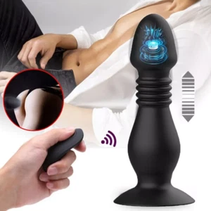 Thrusting Dildo Vibrator G-spot Cock Massager Anal Sex Toys for Men Women Remote - Picture 1 of 14
