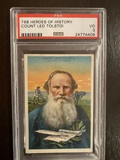 T68 1911 Heroes of History Count Leo Tolstoi Tolstoy PSA 3 War and Peace Cigar