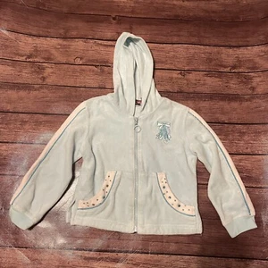 Girl's Wearever Girl Velour Ballet Dance Zip Up Hoodie Size 5 SEE NOTES - Picture 1 of 7