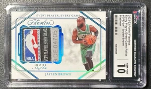 2022 Flawless Jaylen Brown Every Player Game Logoman Tag Platinum True 1/1 CGC10 - Picture 1 of 2