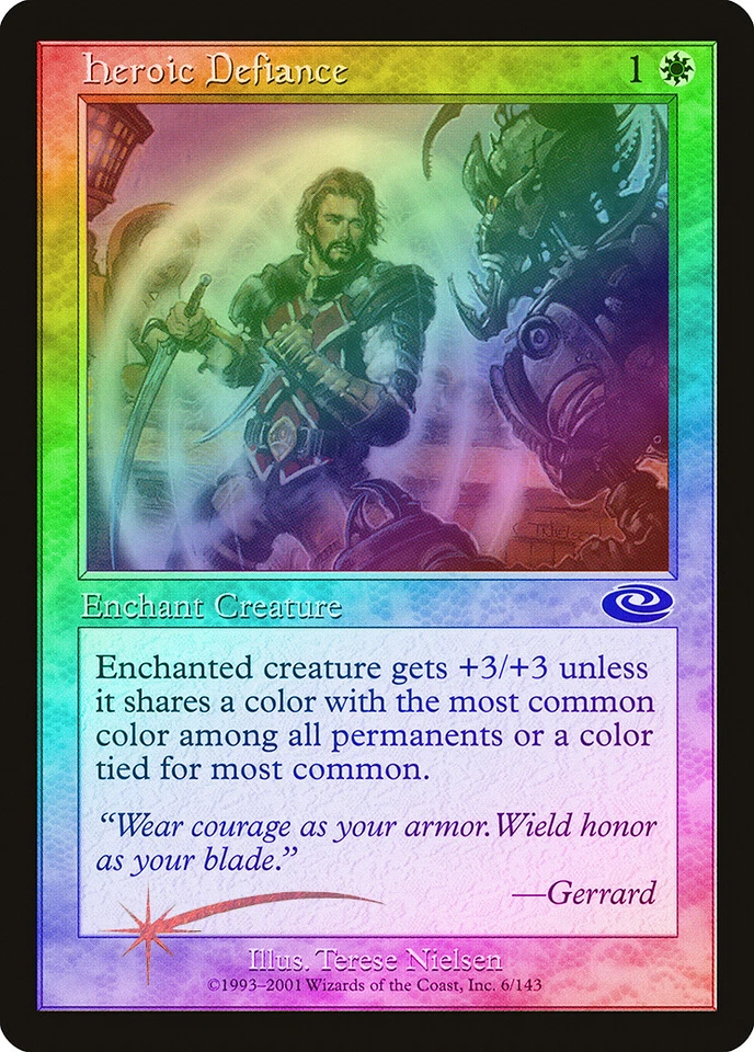 Heroic Defiance FOIL Planeshift HEAVILY PLD White Common MAGIC MTG CARD ABUGames - Image 1 of 1