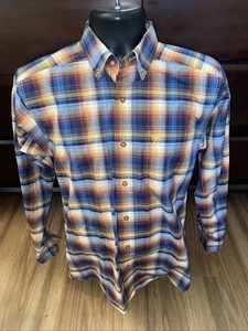 Ariat Pro Series Plaid Mens XS Western Classic Stretch Button Up L/S Shirt - Picture 1 of 6