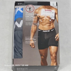 NIKE Boxer Briefs Underwear Men's Large 3-Pack Dri-Fit Essentials Micro Wicking - Picture 1 of 6