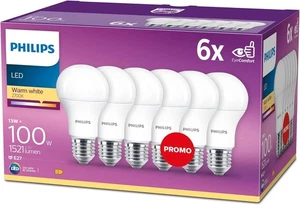 Philips LED E27 Lampe 6-er Pack 1521 Lumen warmweißes Licht 2700 Kelvin matt - Bild 1 von 12