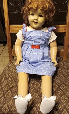 Antique 1930's Shirley Temple? Composition 30" - Image 1 of 4