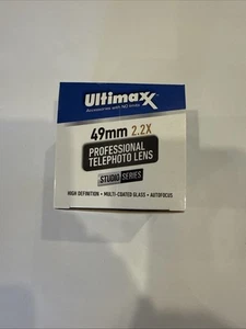 Lente teleobjetivo Ultimaxx Studio Series 49 mm 2,2X enfoque automático de alta definición NUEVO - Imagen 1 de 3