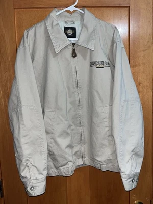 Hard Rock Cafe Orlando Mens Beige Full Zip Jacket Large Size Medium - Image 1 of 4