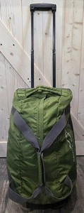 Eddie Bauer Gate 21 Rolling Hard Bottom Duffel Bag Suitcase Extend Handle Green - Picture 1 of 7