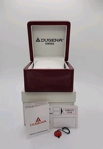 DUGENA Swiss Red scatola orologio originale - Foto 1 di 22