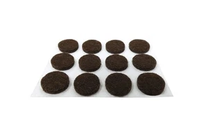 9958 1/2-Inch Self-Adhesive Felt Furniture Pads, 24-Pack, Brown - Picture 1 of 9