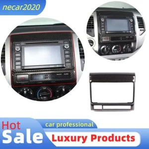 ABS Carbon Dashboard GPS Navigation Frame Trim Cover For T@yota T@coma 2011-2015 - Picture 1 of 8