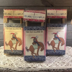 Retro Mari Mari Cowboy Western Gift Bags Set Of 4 Boxes NOS 2010 - Picture 1 of 9