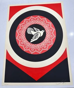 SHEPARD FAIREY - Obey Dove Target Red Black - 2011 - ed/325 - OBEY GIANT - Picture 1 of 7