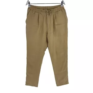 Manuel Ritz Brown Slim Fit Leinen Jogger Hosen Größe Eu 48 UK/US 38 - Bild 1 von 12