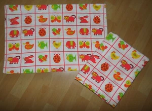 Graziela Tiere Kinder Bettwäsche vintage 70er 80er fabric bedding 70s animals - Bild 1 von 10