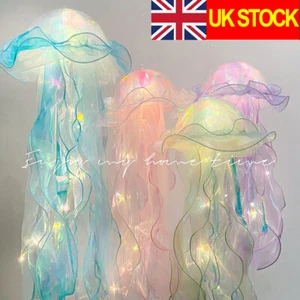 Hanging Jellyfish Lamp Room Atmosphere Decoation Night Light DIY Material Set BL - Picture 1 of 19
