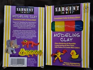 Sargent Art Non-Hardening Modeling Clay 1/4 lb Sticks Blue/Green/Yellow/Red - Picture 1 of 1