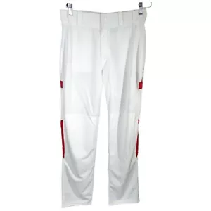 Mens 3XL XXXL White Baseball Pants Adult Red Side Back Pockets Alleson 46x37 - Picture 1 of 11
