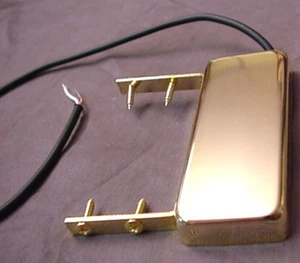 MINI PASTILLA HUMBUCKER DORADA PARA GUITARRA - extremo del diapasón - Imagen 1 de 4