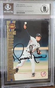 1997 PACIFIC #158 VINTAGE SIGNED CARD MARIANO RIVERA YANKEES HOF BAS - Picture 1 of 1