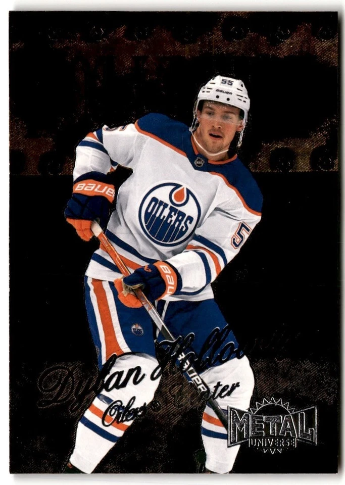 2022-23 SkyBox Metal Universe '98-99 Retro Dylan Holloway #R-47 Edmonton Oilers - Image 1 of 2