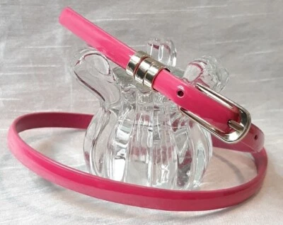 Jessica Howard Talla 8 36"L Cinturón Ajustado Vegano Charol Hebilla Dorada Rosa Brillante Foto 1 de 4