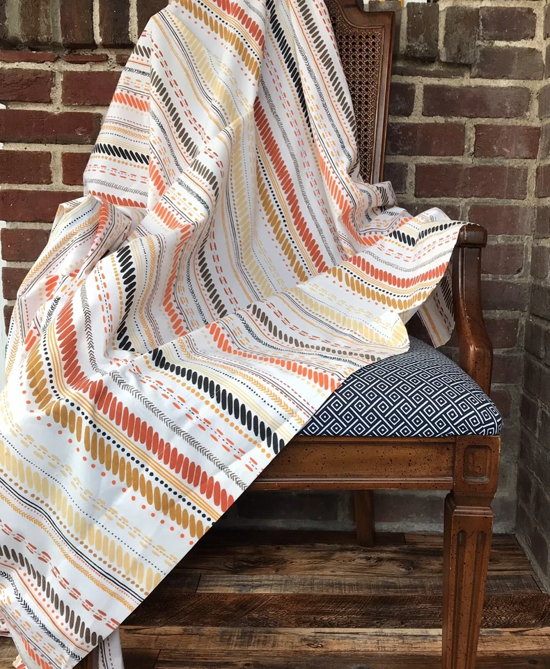 Винтажный MCM двойной лист комплект Aztec вдохновил мод цвета 60-х 70-х  - Изображение 1 из 4