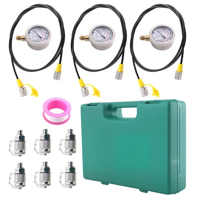 MAXPEEDINGRODS Hydraulik Manometer Tester Kit 600 bar Hydraulikdruck prüfen Test für Bagger