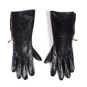 30 40cm Hombre 100% Cuero Real Forro Fino Cremallera Lateral Guantelete Guantes Largos - Imagen 1 de 10