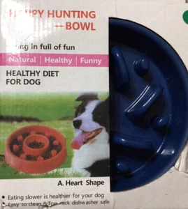 Happy Hunting Dog Slow Feeder Fütterung Navy Blau Puzzle Napf - Bild 1 von 2