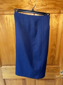 Kasper & Co Women’s Pencil Skirt Dark Blue Stretch High Bodycon Sz 6, 25” Length - Picture 1 of 3