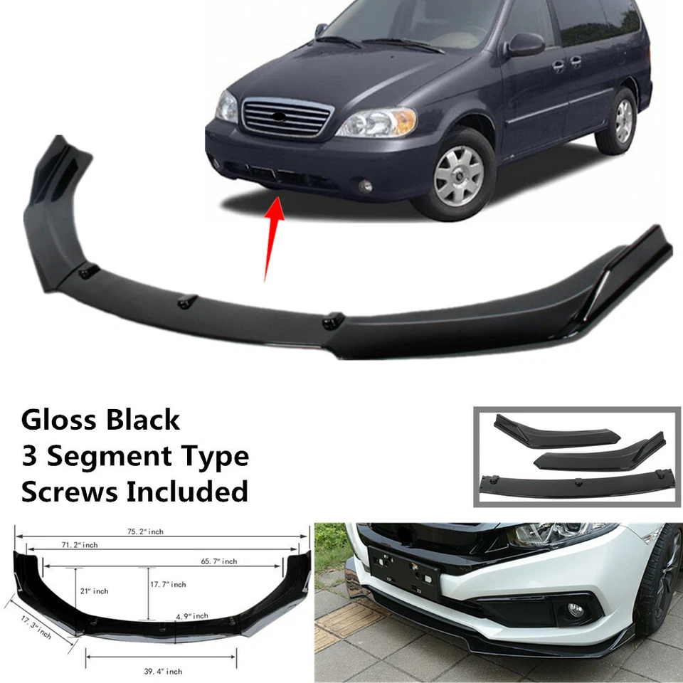 Add-on Universal Fit For Kia Sedona 2002-2005 Front Bumper Lip Spoiler Splitter Foto 1 de 4