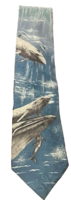 Corbata verde azul de especies en peligro de extinción de Wembley grandes tiburones blancos Foto 1 de 3