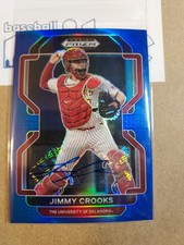 2022  Prizm Draft Picks Jimmy Crooks Blue Prizm Auto #99/99! Cardinals RC PDP127