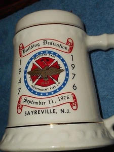 President Park Independant Fire Co. SAYREVILLE NJ 1976 Building Dedication Mug - Picture 1 of 12