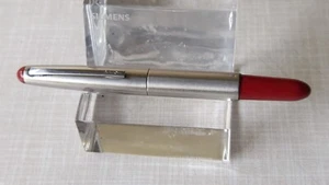 ✒️VTG 1960s PILOT Short Telescopic Fountain Pen Burgundy & Steel 14k EF Nib RARE - Picture 1 of 16
