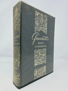 Vintage GOURMETS MENU COOKBOOK 3rd Printing Gold Embossed 1969 Illustrated - Picture 1 of 14