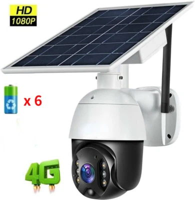 4G LTE Mobile Home Security Camera Battery Power Pan Tilt  PT & Solar Panel CAM - Image 1 of 4