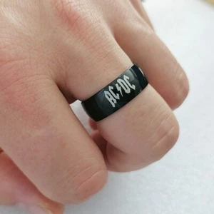 ACDC AC/DC croke park Black stainless steel ring US8# 9# 10# 11# 12# - Picture 1 of 5