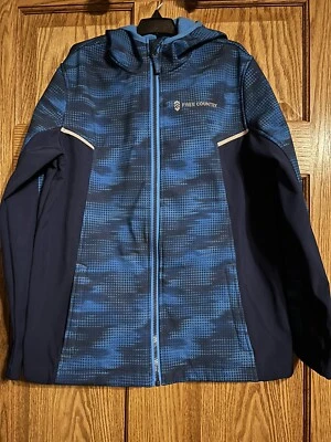 Free Country Boys Softshell Hooded Jacket, Navy Camo ~ Size XL (10-12) - Image 1 of 4