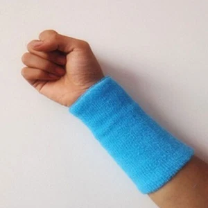 Unisex Wrist Sweat Bands Cotton Wristband Sweatband Sports Baseball Basketball - Picture 1 of 52
