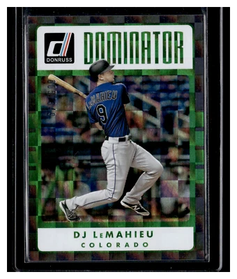 2017 Donruss Dominators Silver #D-5 D.J. LeMahieu  SN349 - Image 1 of 2