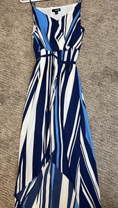 ANA HI LO KLEID DAMEN 6 BLAU/WEISS - Bild 1 von 6