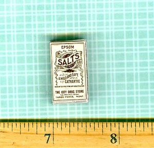 Puppenhaus Miniaturgröße viktorianische Box EPSOM SALTS - Bild 1 von 3