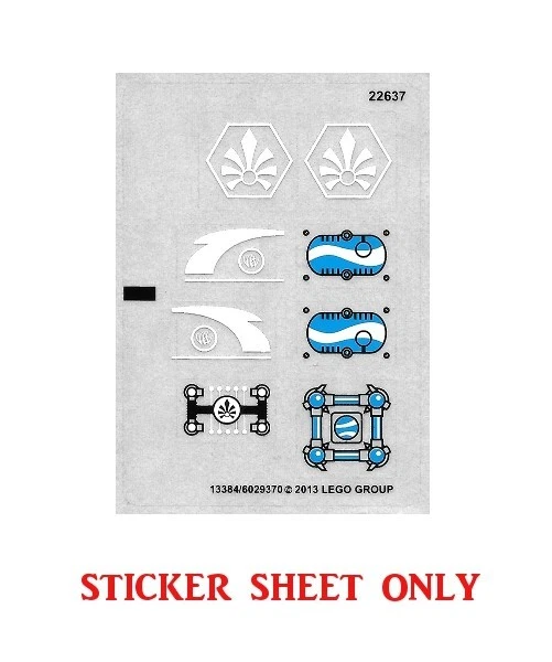 LEGO 70013 - Legends of Chima - Equila's Ultra Striker - STICKER SHEET - Image 1 of 1