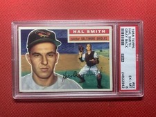 1956 Topps Hal Smith Gray Back # 62 PSA 6 EX-MT