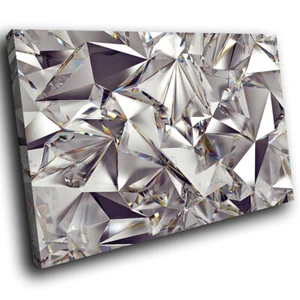 ZAB1572 grau weiß, lila cool modern Leinwand abstrakt Wandkunst Bilddruck - Bild 1 von 6