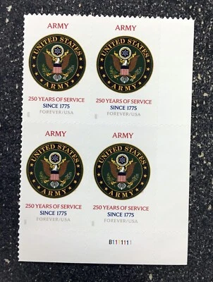 2025USA #6003 Forever Army - Plate Block of 4 - Image 1 of 2